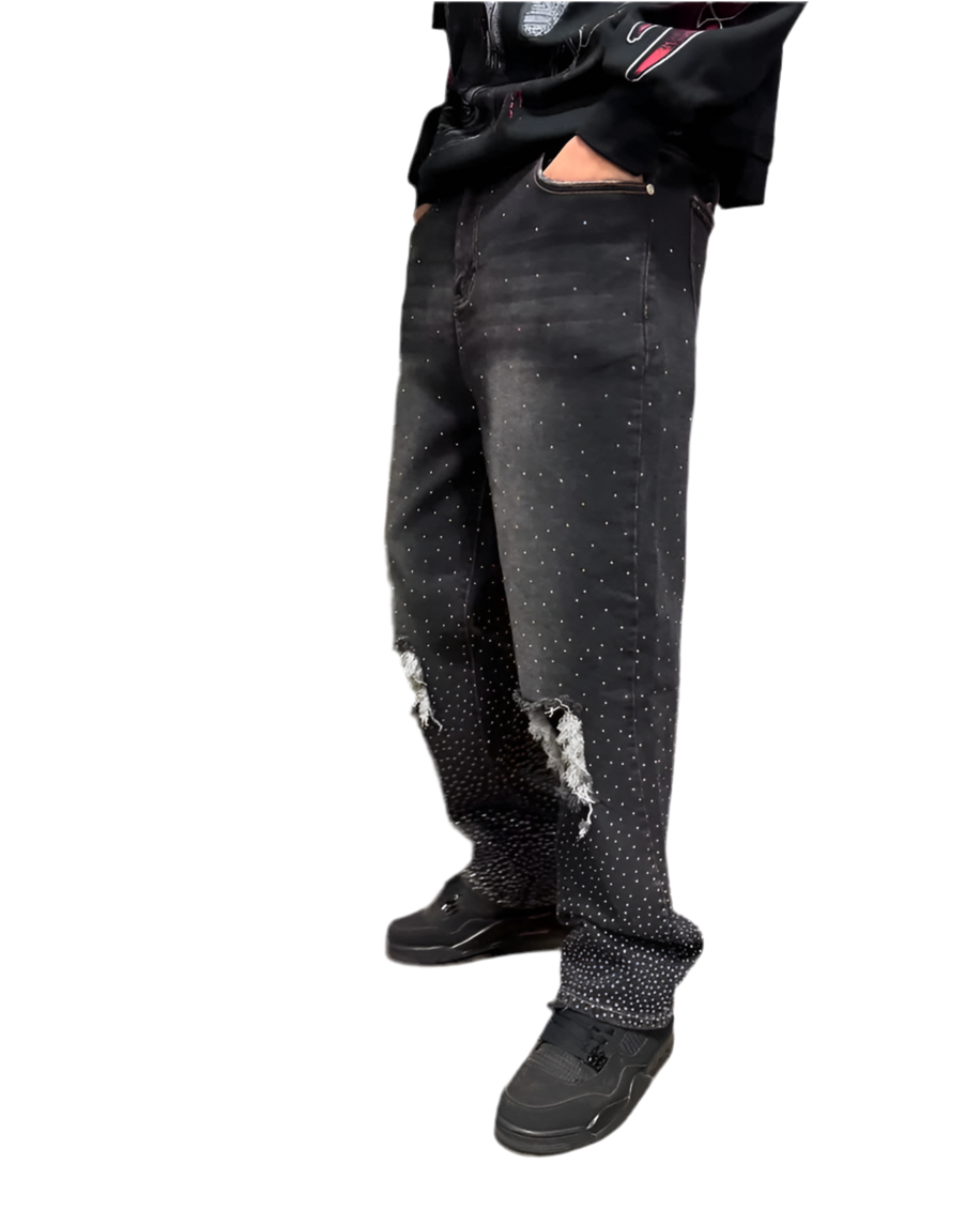 Rhinestone Denim Jeans | Solus LLC Solus LLC