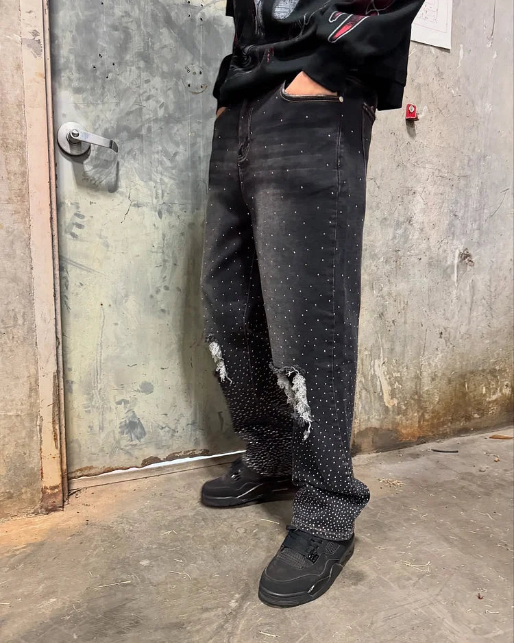 Rhinestone Denim Jeans | Solus LLC Solus LLC