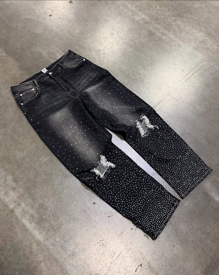 Rhinestone Denim Jeans | Solus LLC Solus LLC