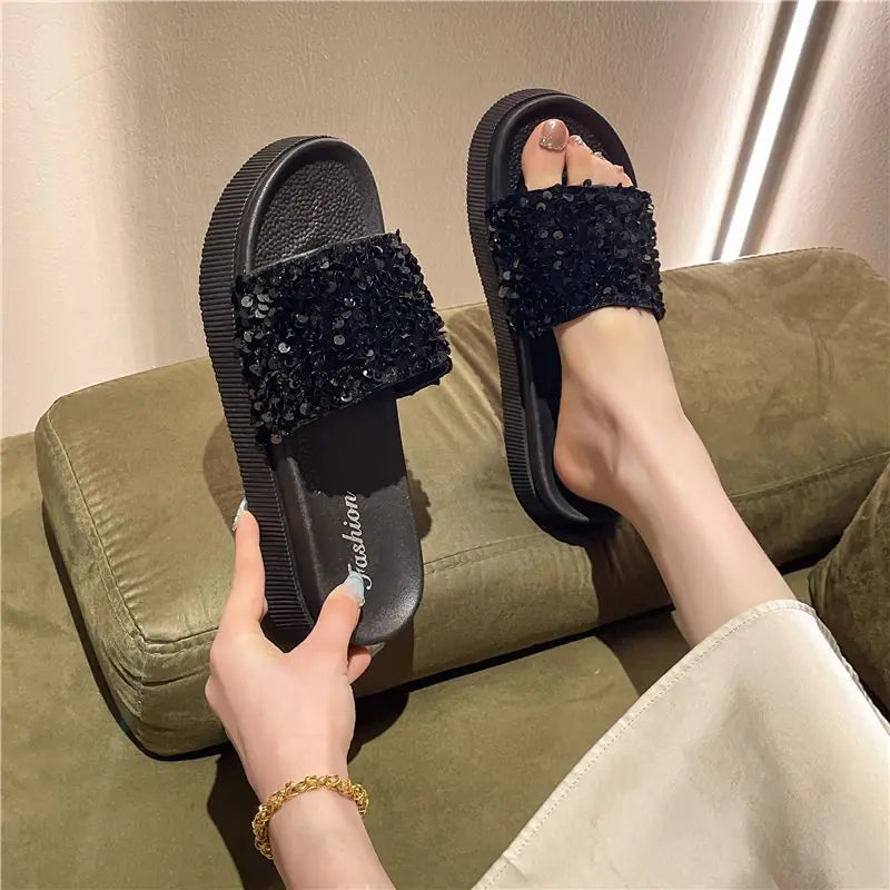 Rhinestone Slippers | Solus LLC Solus LLC
