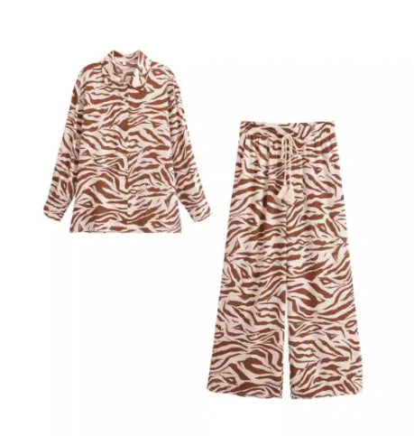 Womens High Rise Zebra Print 2 Piece Set | Solus LLC Solus LLC
