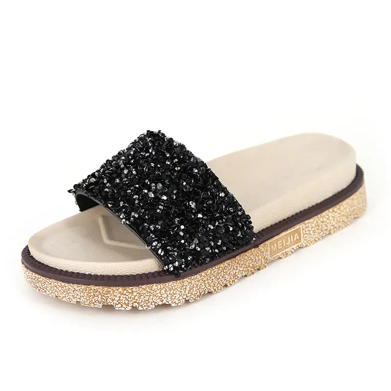 Rhinestone Slippers | Solus LLC Solus LLC