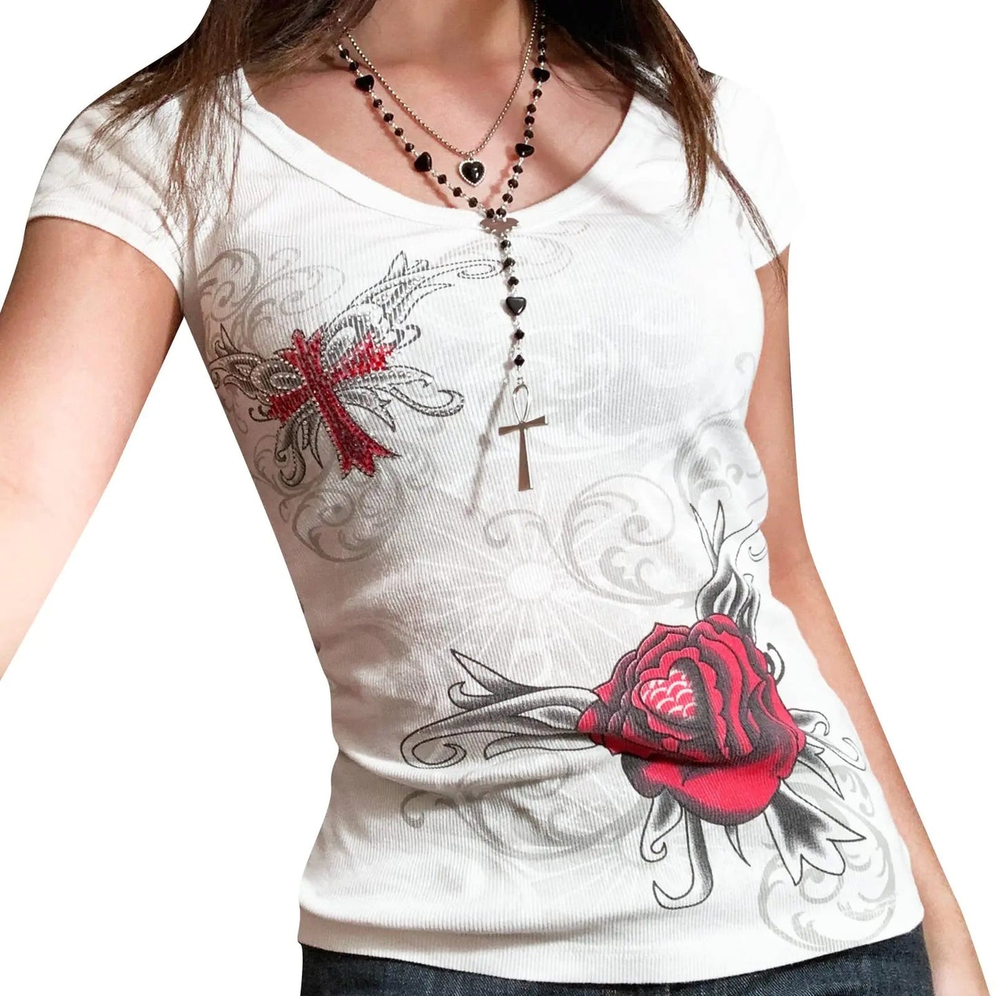 Rose Grunge T-Shirt | Solus LLC Solus LLC