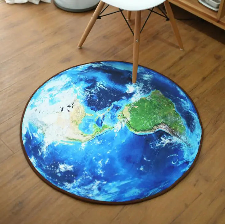 Moon & Earth Round Rug | Solus LLC Solus LLC