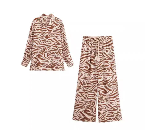 Womens High Rise Zebra Print 2 Piece Set | Solus LLC Solus LLC