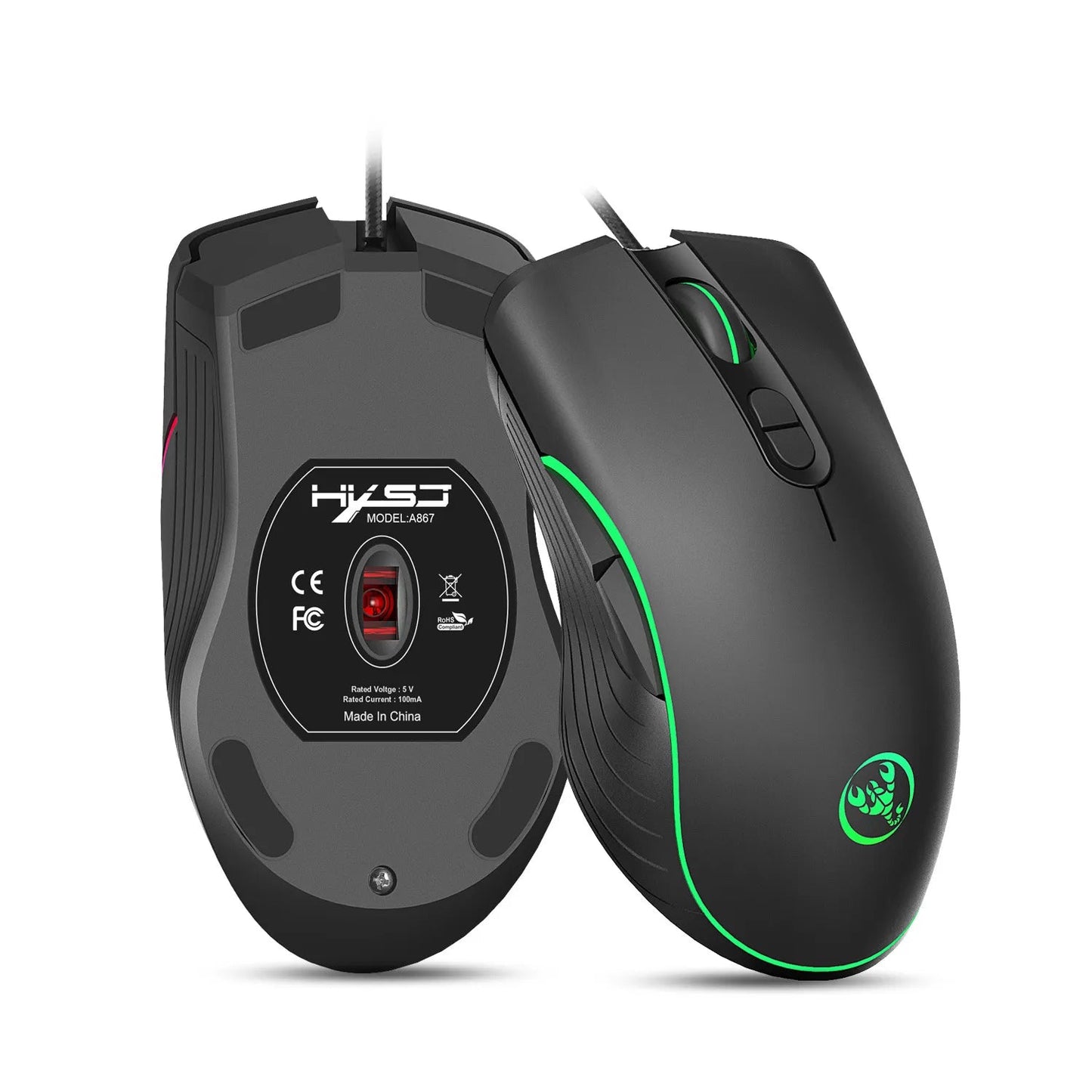 Glowing Wired Gaming Mouse Solus LLC