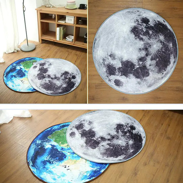 Moon & Earth Round Rug | Solus LLC Solus LLC