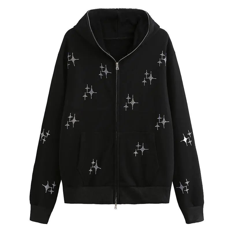 Rhinestone Zip-Up | Solus LLC Solus LLC