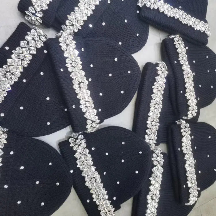 Rhinestone Knit Beanie | Solus LLC Solus LLC