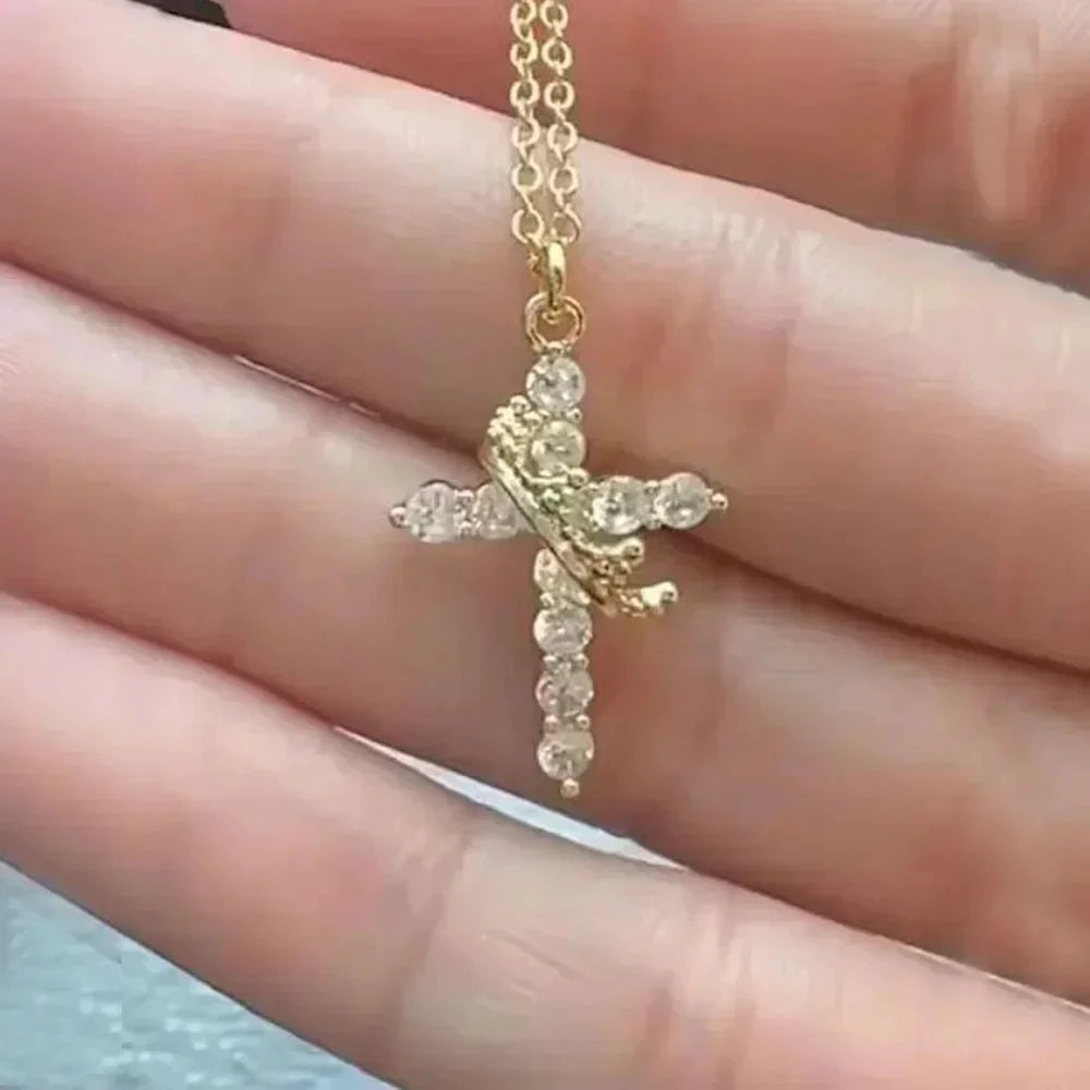 Crown Cross Necklace | Solus LLC Solus LLC