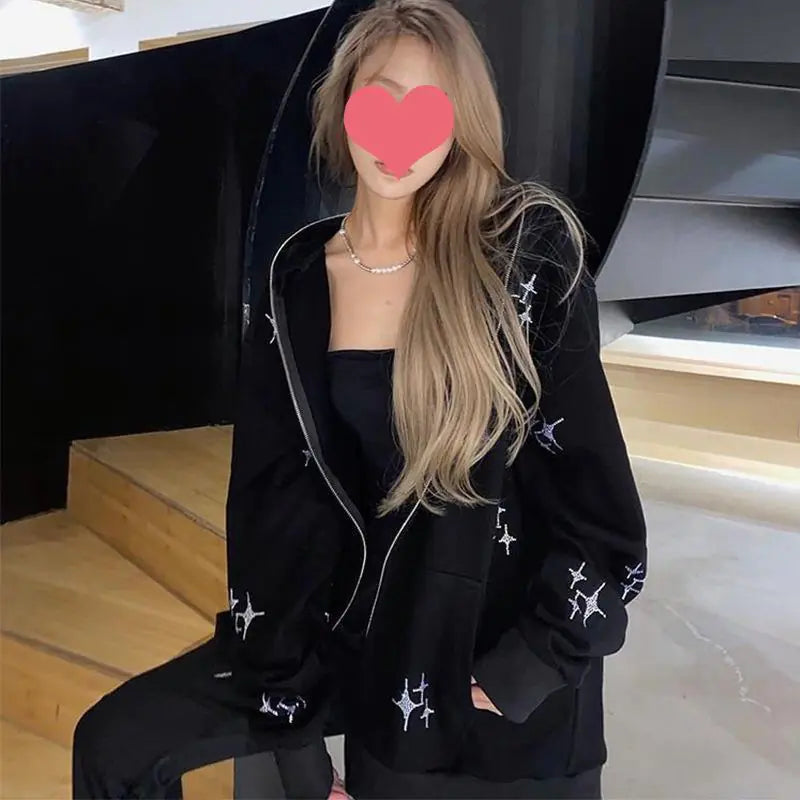Rhinestone Zip-Up | Solus LLC Solus LLC