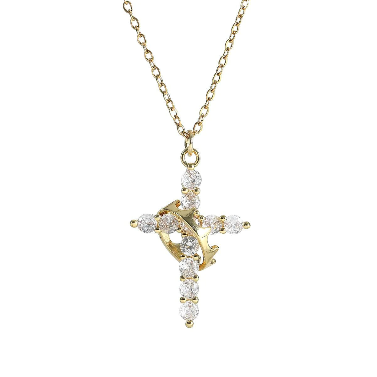 Crown Cross Necklace | Solus LLC Solus LLC