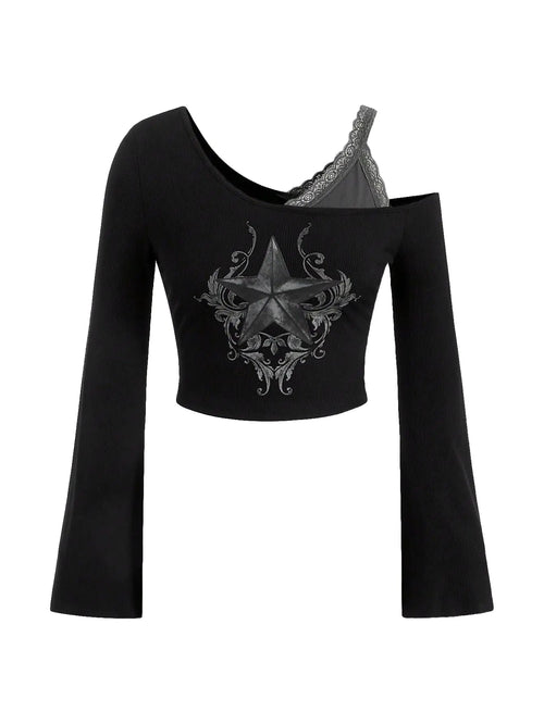 Womens Graphic Star Print T-Shirt | Solus LLC Solus LLC