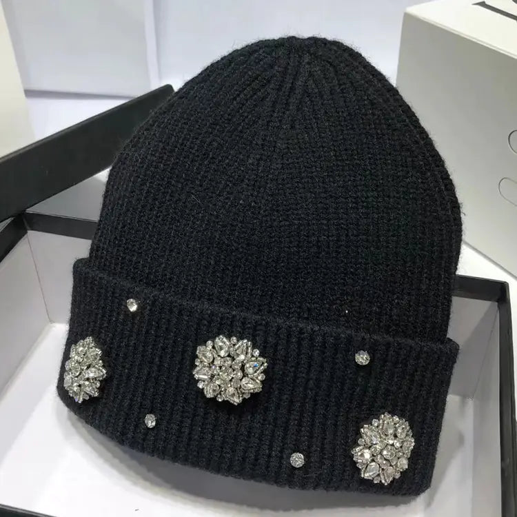 Rhinestone Knit Beanie | Solus LLC Solus LLC