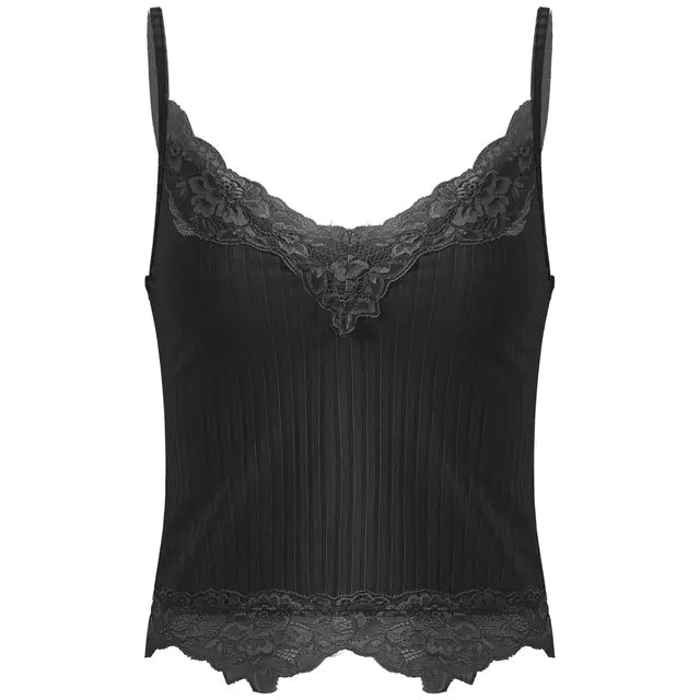 Lace Cut Multi-Variant Knit Tank Top | Solus LLC Solus LLC