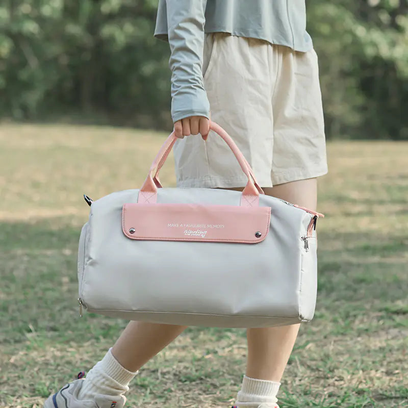 Pink Leather Duffel | Solus LLC Solus LLC