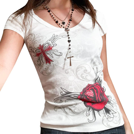 Rose Grunge T-Shirt | Solus LLC Solus LLC