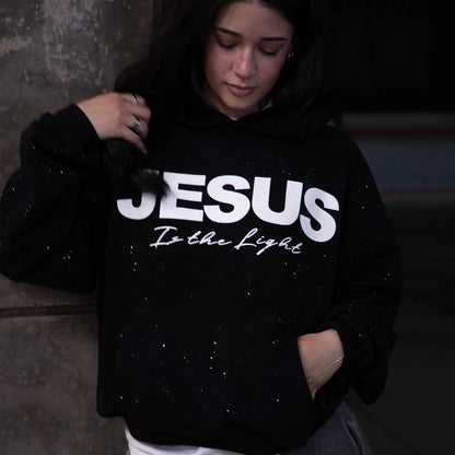 Rhinestone Jesus Piece Hoodie | Solus LLC Solus LLC