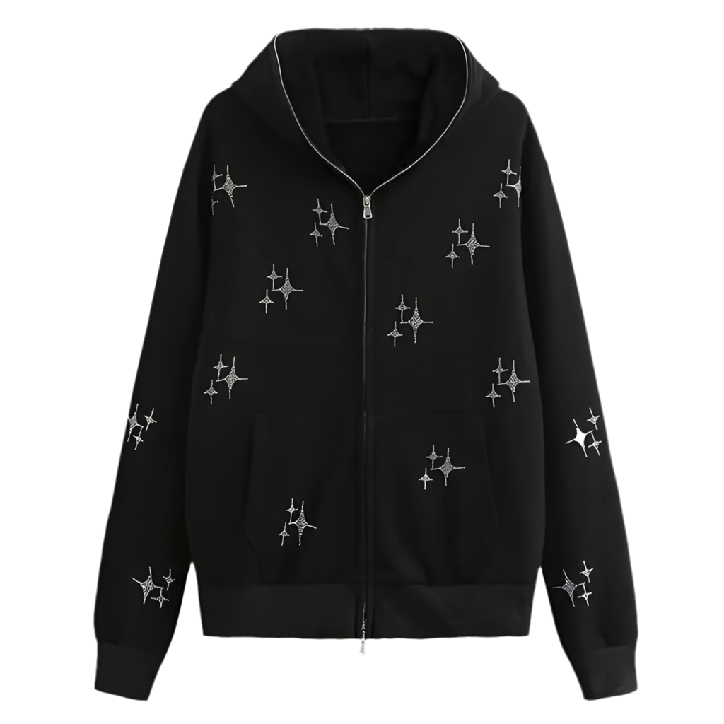Rhinestone Zip-Up | Solus LLC Solus LLC