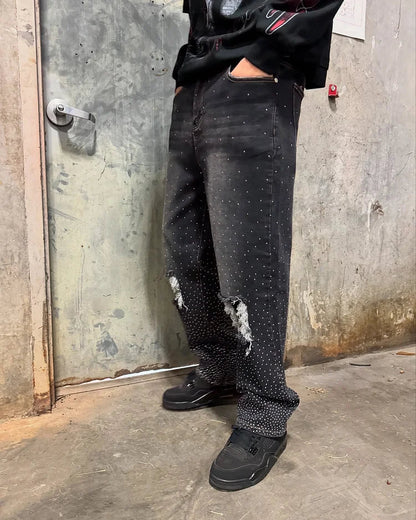Rhinestone Denim Jeans | Solus LLC Solus LLC