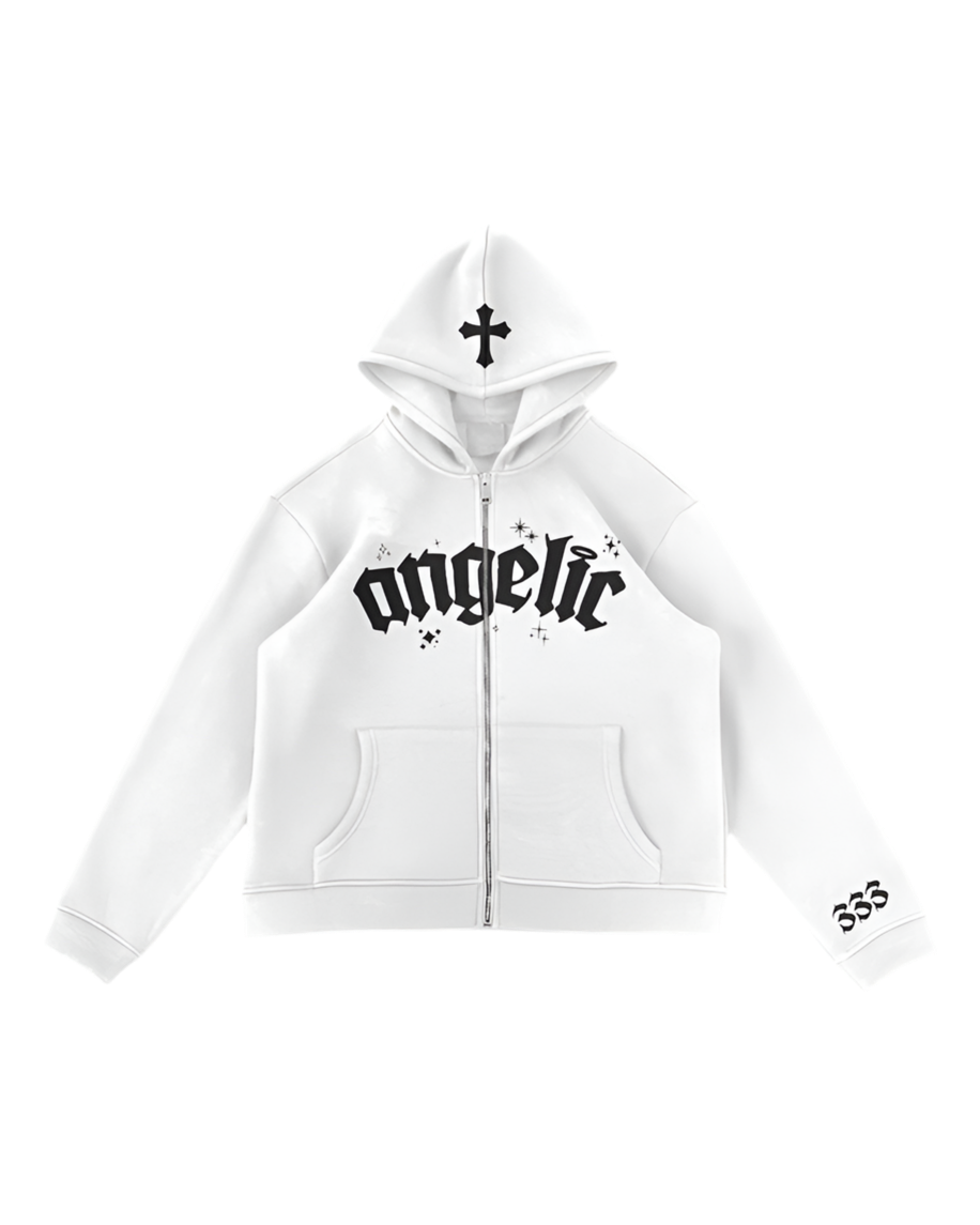 White Angelic Motion Zip | Solus LLC Solus LLC