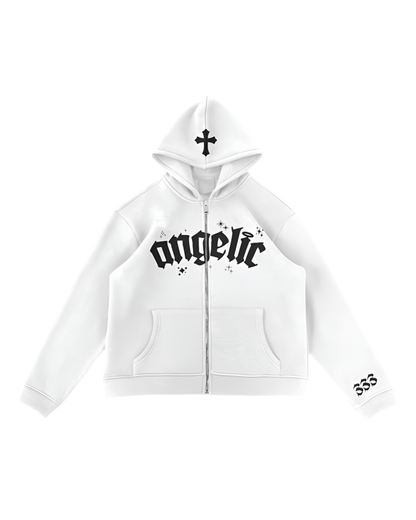 White Angelic Motion Zip | Solus LLC Solus LLC