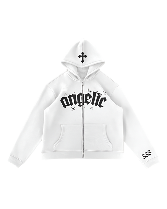 White Angelic Motion Zip | Solus LLC Solus LLC