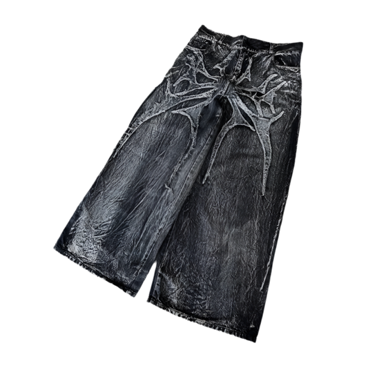 Spider Embroidery Patch Jeans | Solus LLC Solus LLC
