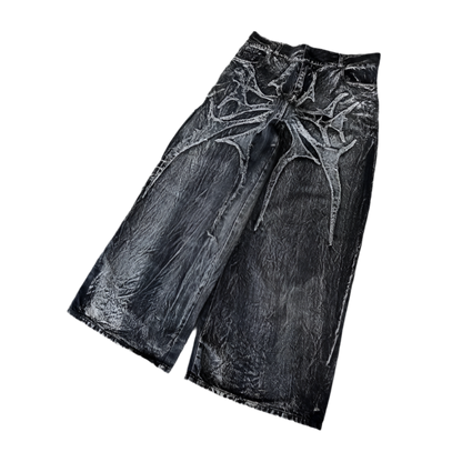 Spider Embroidery Patch Jeans | Solus LLC Solus LLC