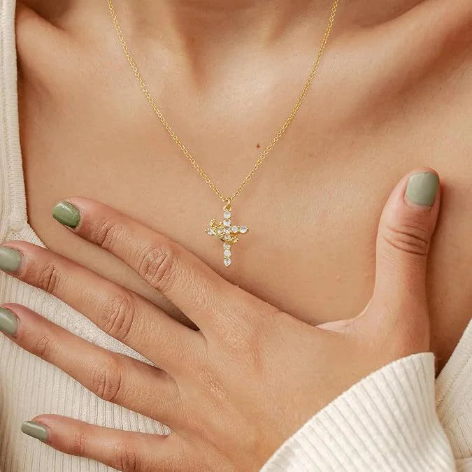Crown Cross Necklace | Solus LLC Solus LLC