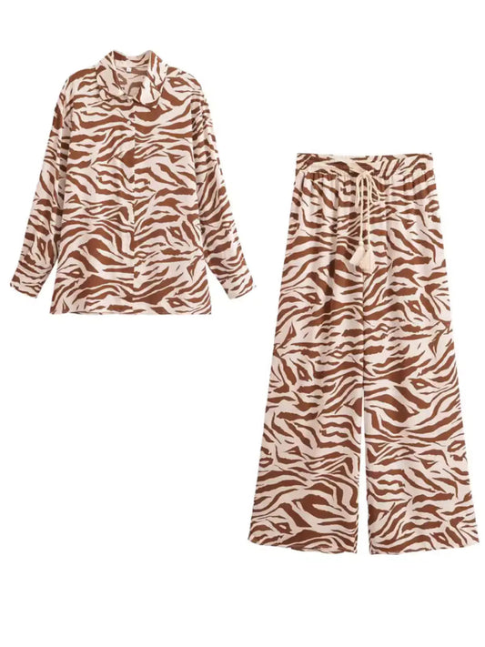 Womens High Rise Zebra Print 2 Piece Set | Solus LLC Solus LLC