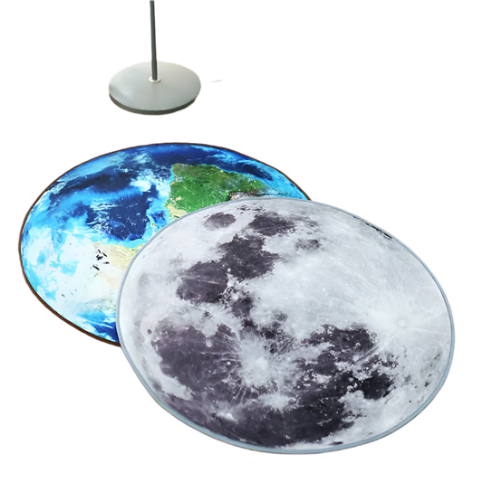 Moon & Earth Round Rug | Solus LLC Solus LLC