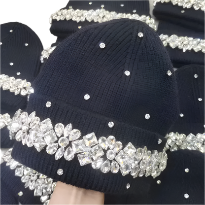 Rhinestone Knit Beanie | Solus LLC Solus LLC