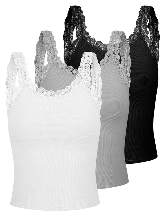 Womens 3 Pack Lace Tank Top | Solus LLC Solus LLC