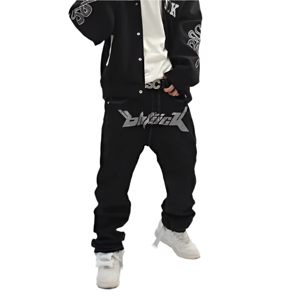 Rhinestone Hip Hop Money Jeans | Solus LLC Solus LLC