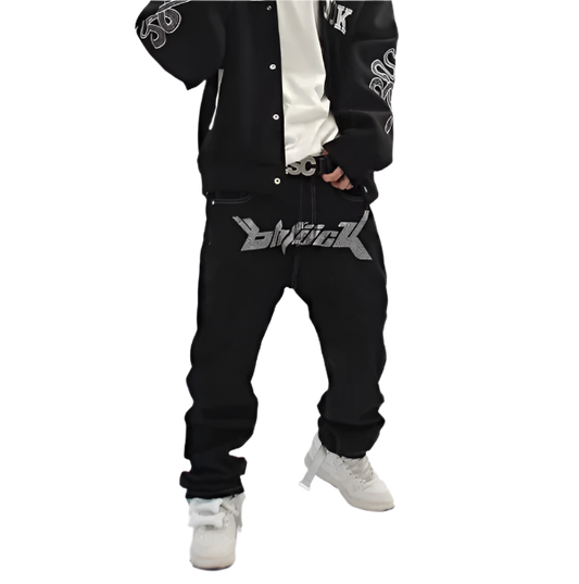 Rhinestone Hip Hop Money Jeans | Solus LLC Solus LLC
