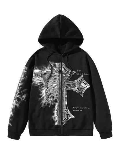 Graphic Cross Streetwear Zip-Up | Solus LLC Solus LLC