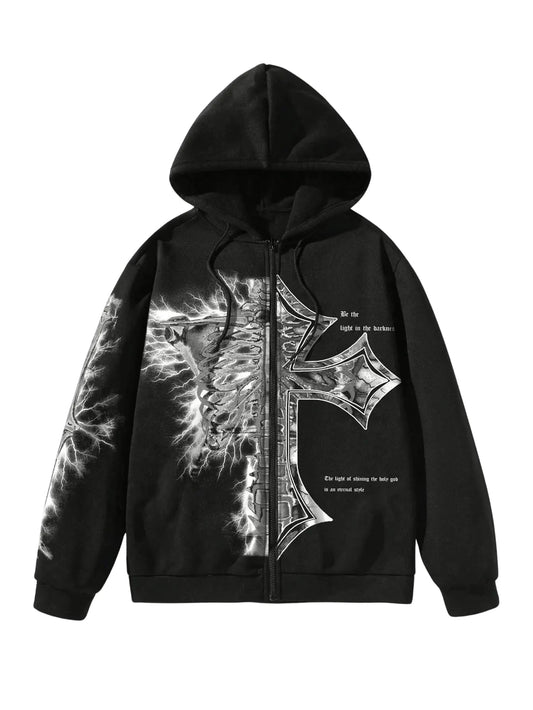 Graphic Cross Streetwear Zip-Up | Solus LLC Solus LLC