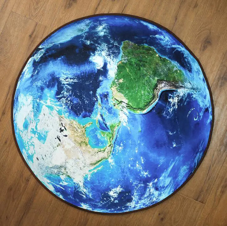 Moon & Earth Round Rug | Solus LLC Solus LLC