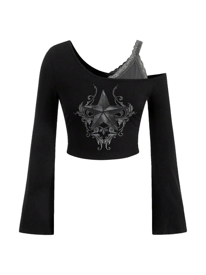 Womens Graphic Star Print T-Shirt | Solus LLC Solus LLC
