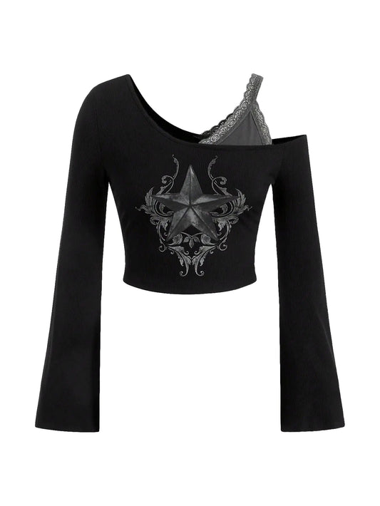 Womens Graphic Star Print T-Shirt | Solus LLC Solus LLC