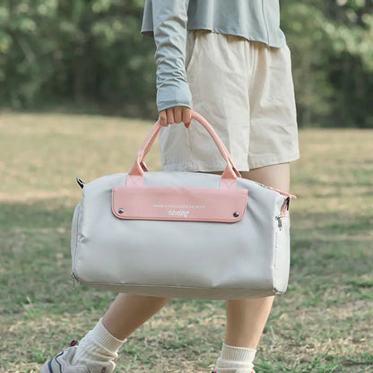 Pink Leather Duffel | Solus LLC Solus LLC